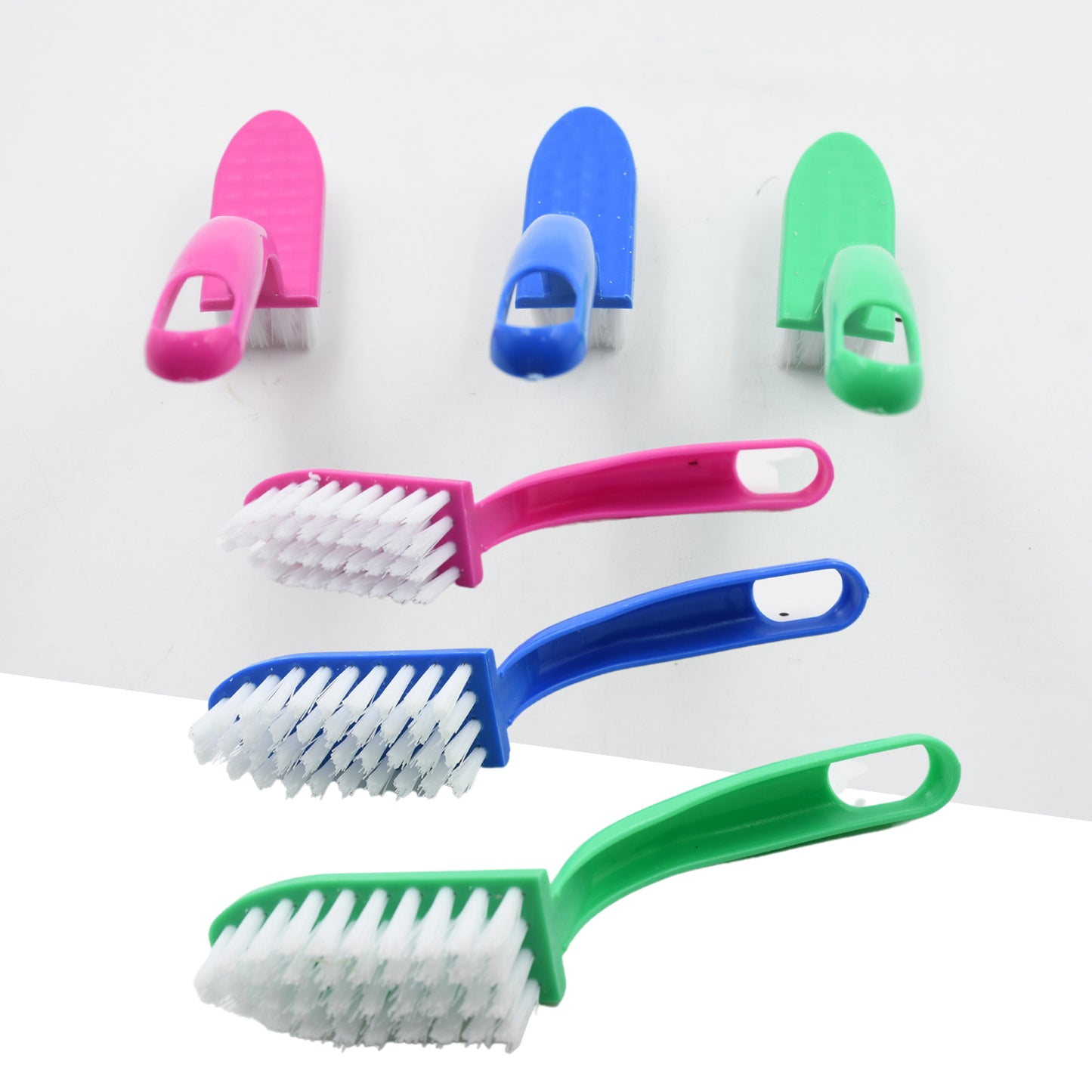 7956 Multi-purpose Kitchen Cleaning Brushes - Fish Cleaning Vegetable Cleaning Tool Cleaner Utensils Fruit Cleaning 3 Piece - Springkart 
