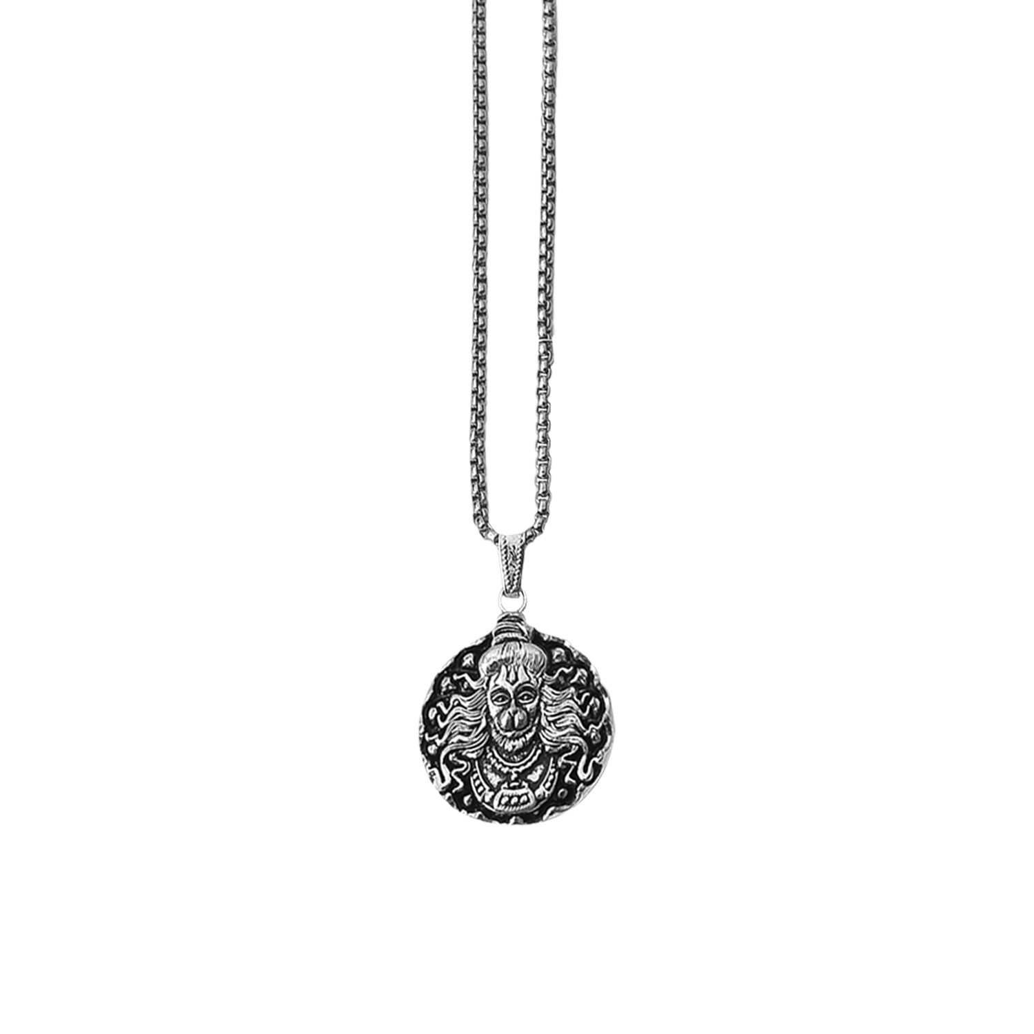 Hanuman Locket With Chain Pendant Necklace Chain (1 Pc) - Springkart 