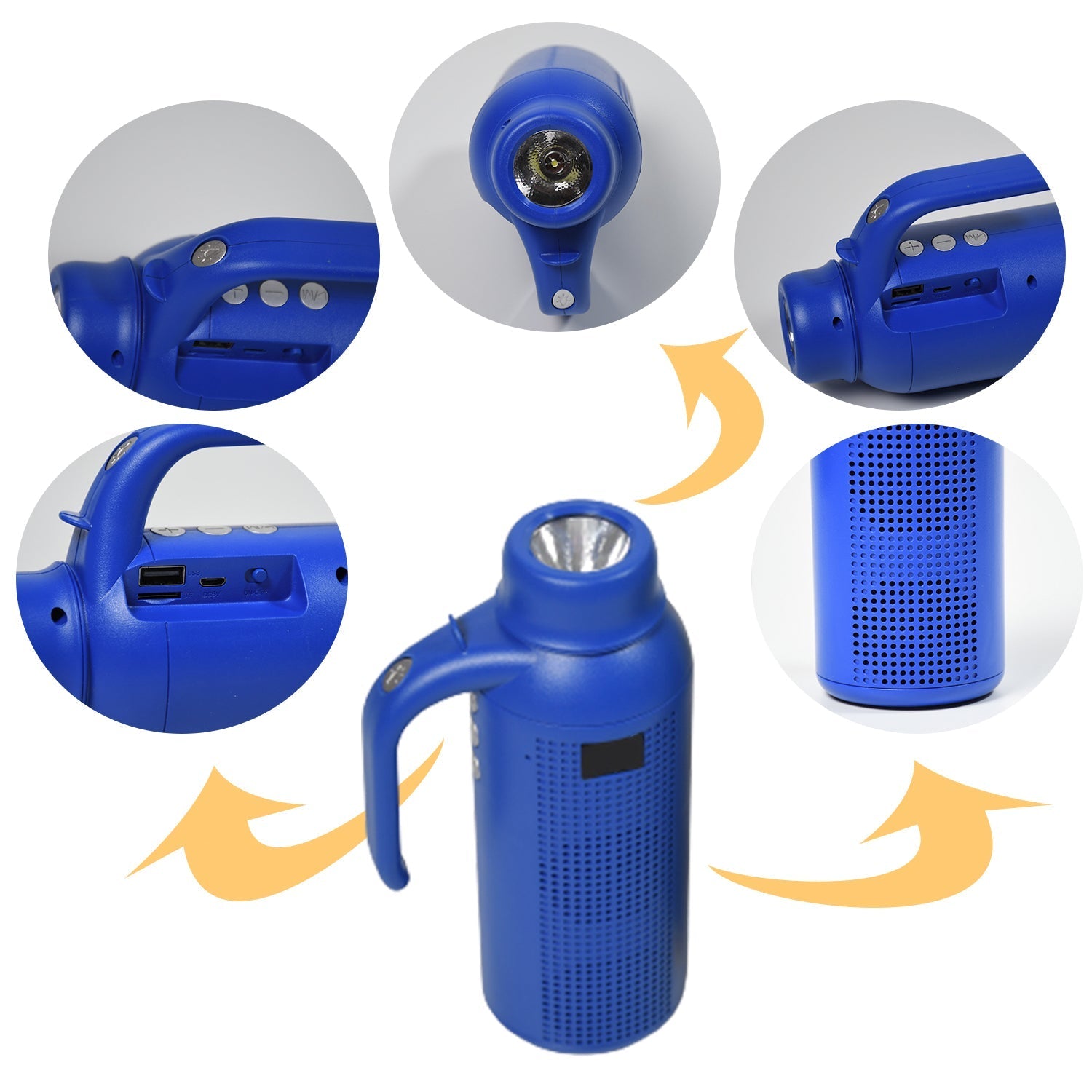 Smart Bluetooth Speaker With Torch Light Wireless Bluetooth Speaker & Night Flash Light Speaker ,Blootuth speaker (media player ,bluetooth speaker) - Springkart 