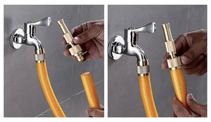 High Pressure Multiuse Water Spray Copper Gun, Adjustable Copper Spray Nozzle Water Pressure Booster, Water Spray Gun for Car Wash & Gardening Water Pressure Nozzle