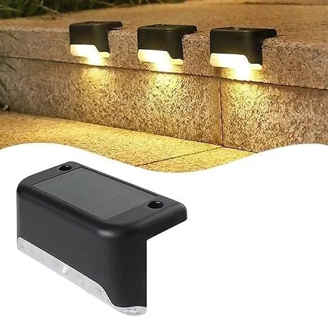4pcs LED Solar Deck Light, Solar Lights for Pool, Stairs Step and Pathway, Weatherproof LED Deck Lights Solar Powered Outdoor Lights