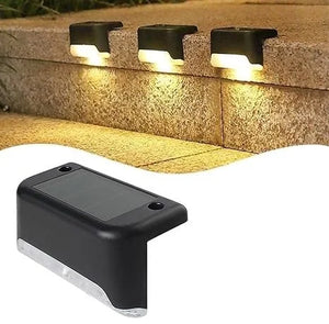 4pcs LED Solar Deck Light, Solar Lights for Pool, Stairs Step and Pathway, Weatherproof LED Deck Lights Solar Powered Outdoor Lights