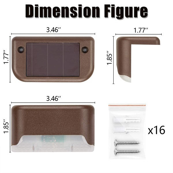 4pcs LED Solar Deck Light, Solar Lights for Pool, Stairs Step and Pathway, Weatherproof LED Deck Lights Solar Powered Outdoor Lights