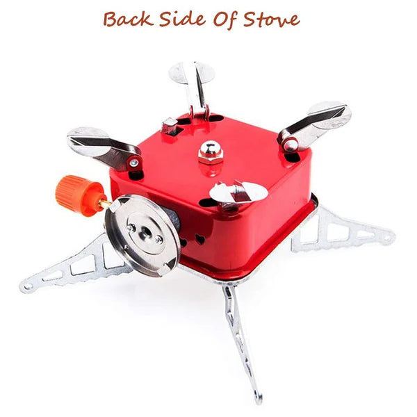 Mini Portable Outdoor Gas Stove, Butane Gas Burner For Outdoor Camping, Hiking, Picnic, Mini gas stove, Stainless Steel body, Folding Furnace, Camping Equipment - Springkart 