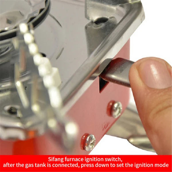 Mini Portable Outdoor Gas Stove, Butane Gas Burner For Outdoor Camping, Hiking, Picnic, Mini gas stove, Stainless Steel body, Folding Furnace, Camping Equipment - Springkart 