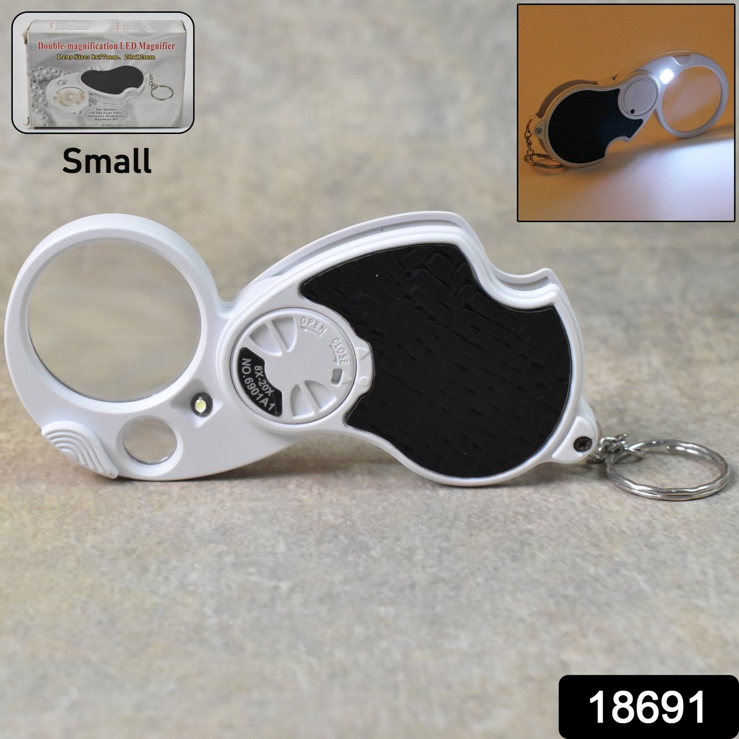 Double-magnification Led Magnifiers With Light (1 Pc Small) - Springkart 