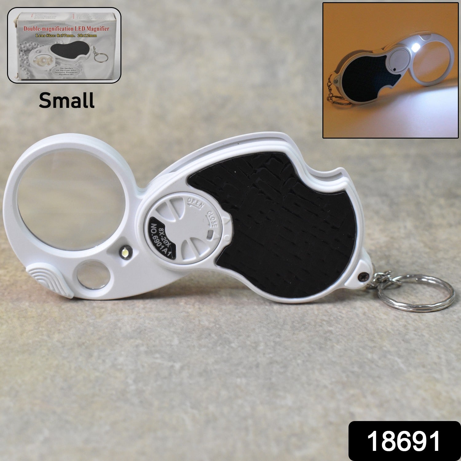 Double-magnification Led Magnifiers With Light (1 Pc Small) - Springkart 