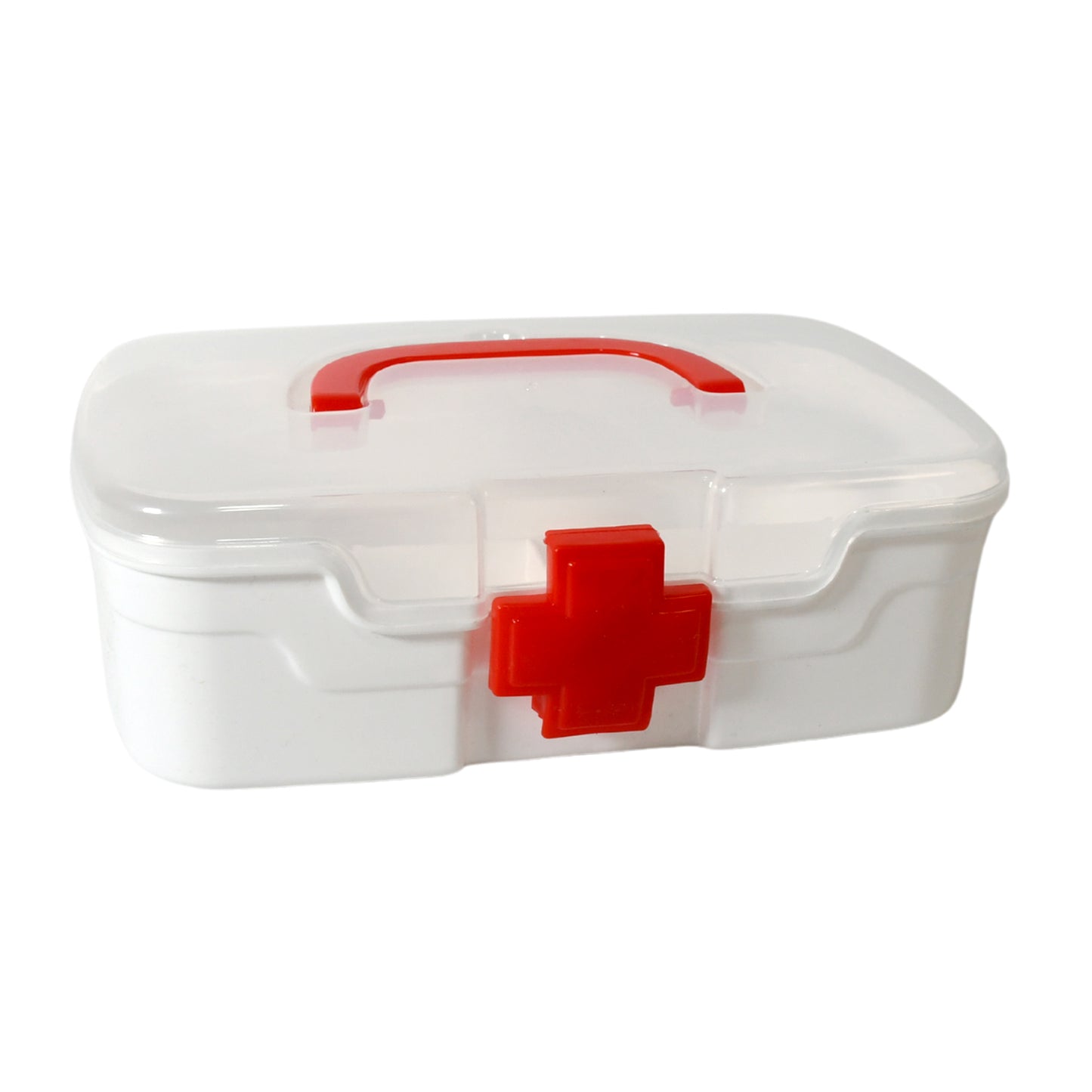 12734 Medical Box 1 Piece Indoor Outdoor Medical Utility Medicine Storage Box Detachable Tray Medical Box Multi Purpose Regular Medicine First Aid Box With Handle Transparent Lid - Springkart 