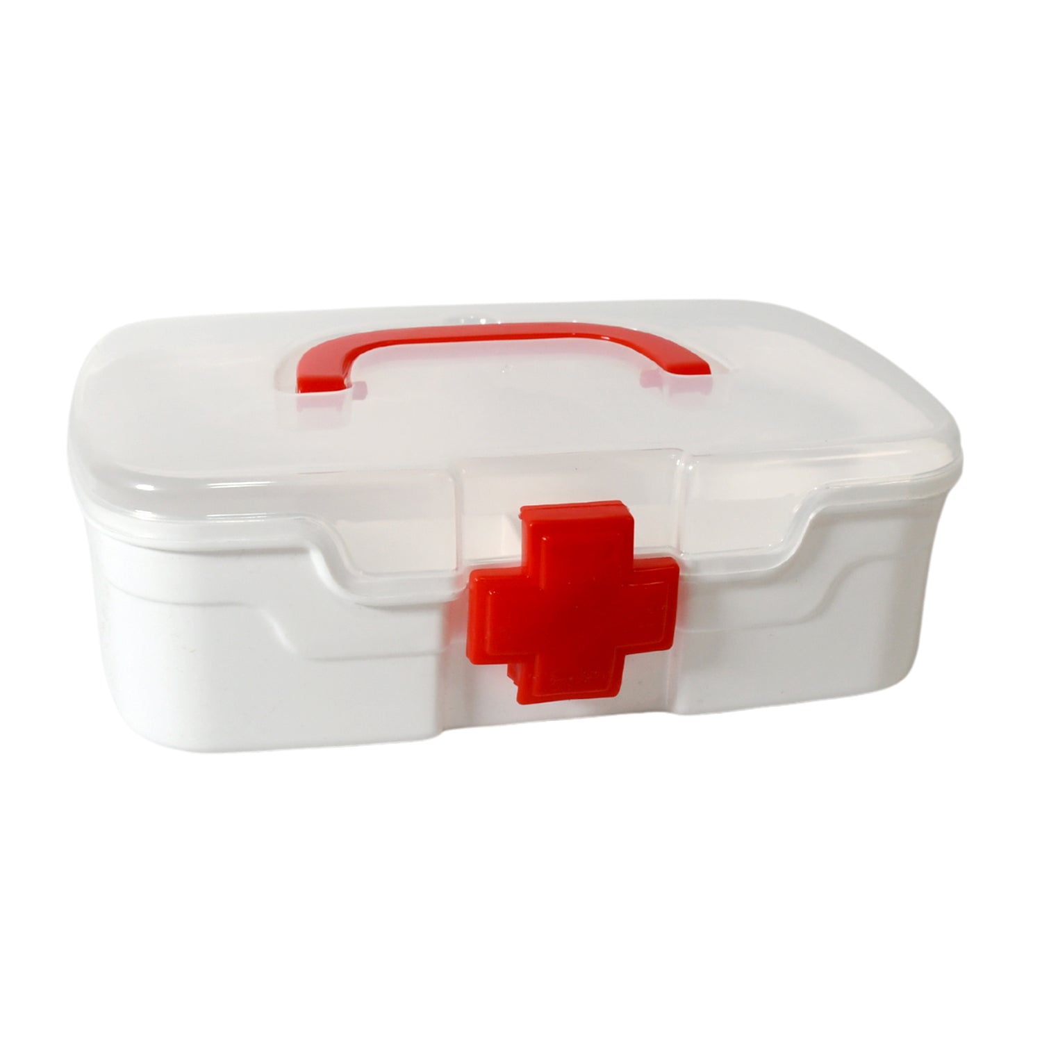 12734 Medical Box 1 Piece Indoor Outdoor Medical Utility Medicine Storage Box Detachable Tray Medical Box Multi Purpose Regular Medicine First Aid Box With Handle Transparent Lid - Springkart 