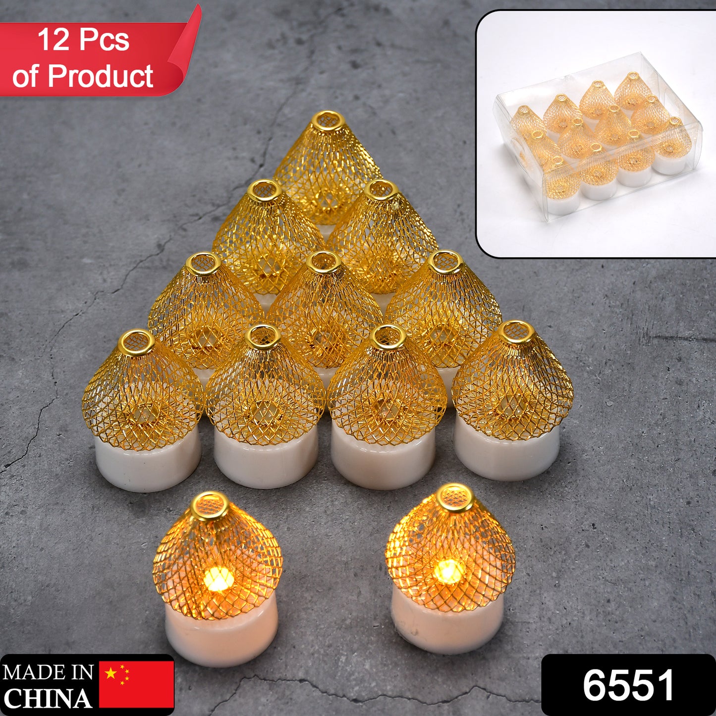 6551 12pcs Flameless And Smokeless Decorative Candles Acrylic Led Tea Light Candle For Gifting House Light For Balcony Room Birthday Christmas Festival Events Decor Candles (12 Pieces) - Springkart 
