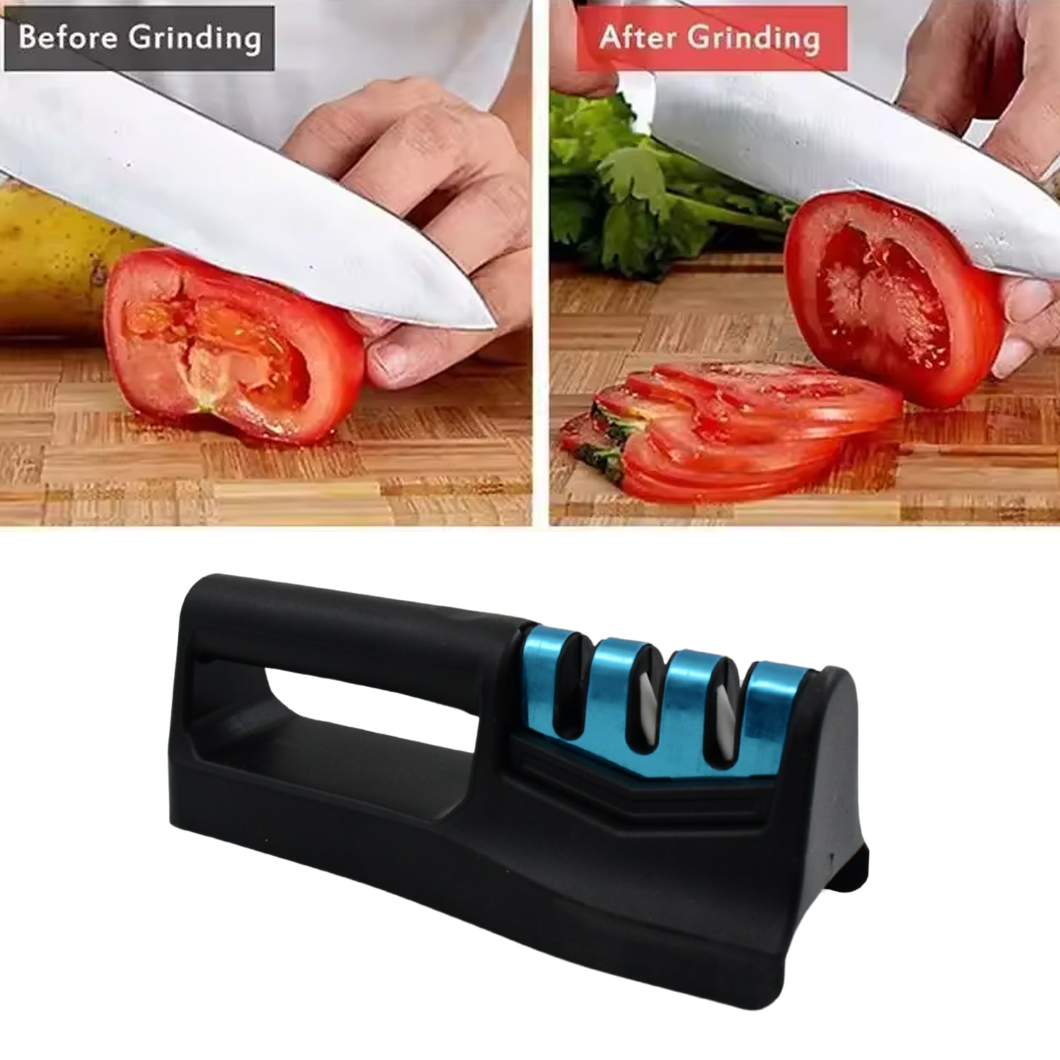 10020 Knife Sharpener For Kitchen Knife Sharpener With Vegetable Chopper And Fish Scale Remover Handheld Knives Pocket Knife Sharpener Knife Sharpener For Chefs Serrated Knife (9in1) - Springkart 