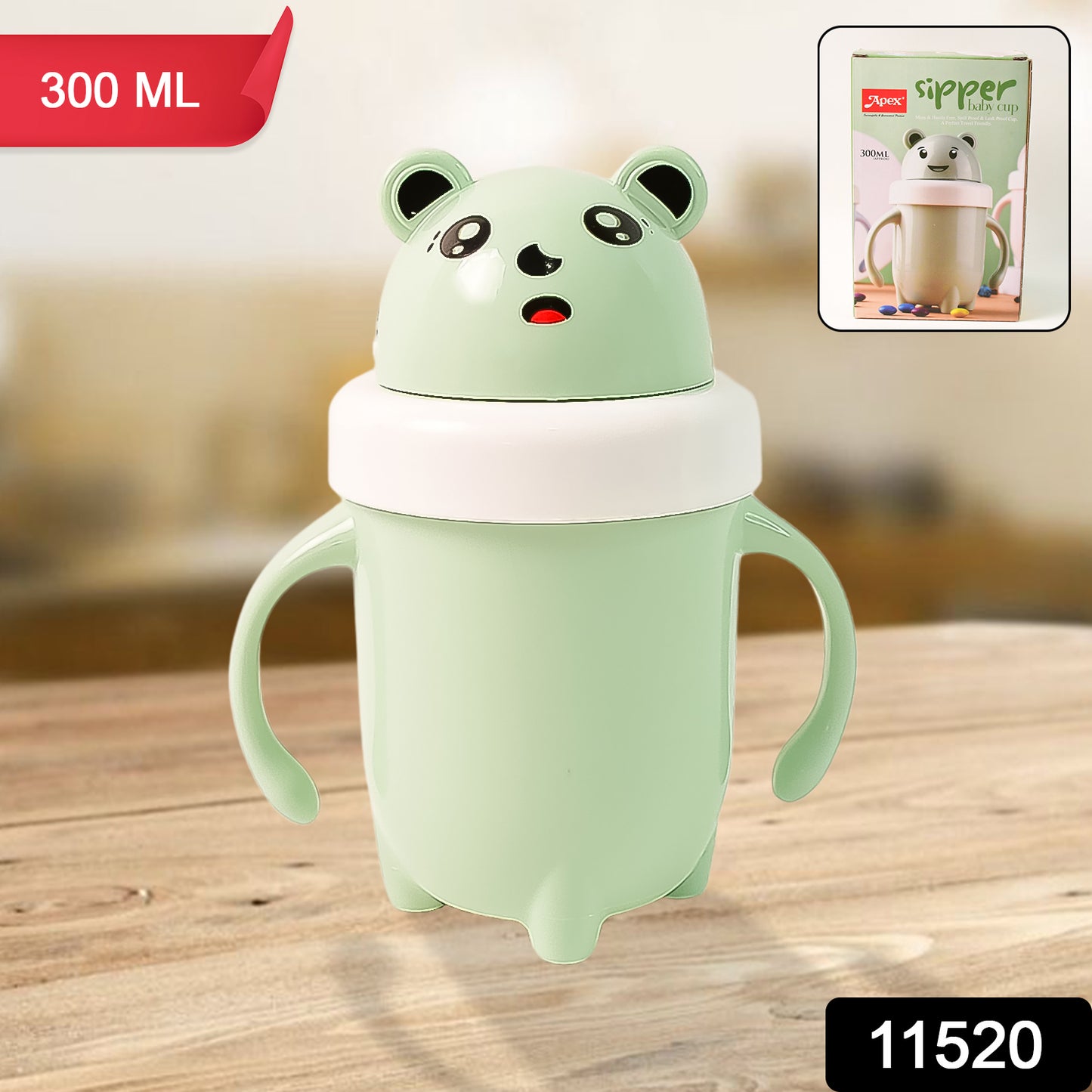 Apex Sipper Baby Cup Training Cup With Handles Spill Proof Leak Proof (300 Ml Approx) - Springkart 