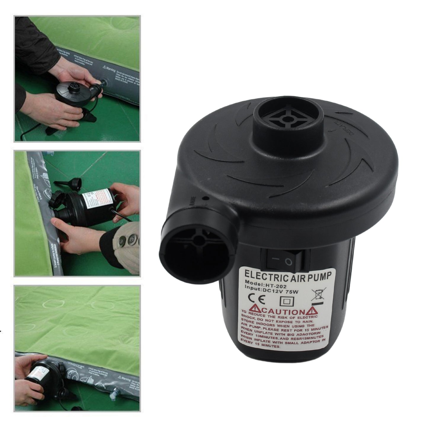 9080a Multi-purpose Electric Air Pump Without Valve Adaptors For Quickly Inflatesdeflates Sofa Bed Swimming Pool Tubes Toys Air Bags - Springkart 