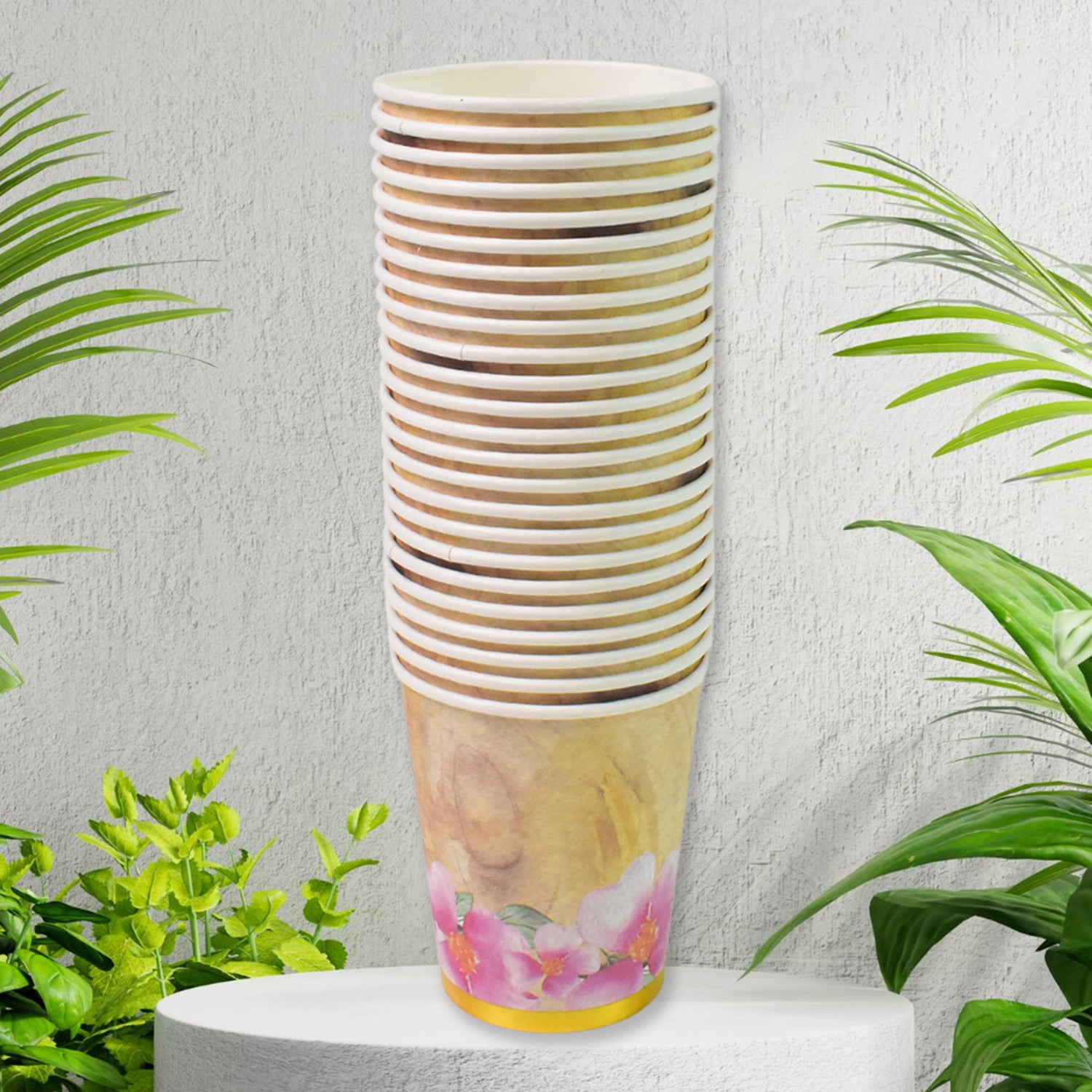 Disposable Paper Cups Disposable Tea Coffee Cups (24 Pcs Set Mix Color Design) - Springkart 