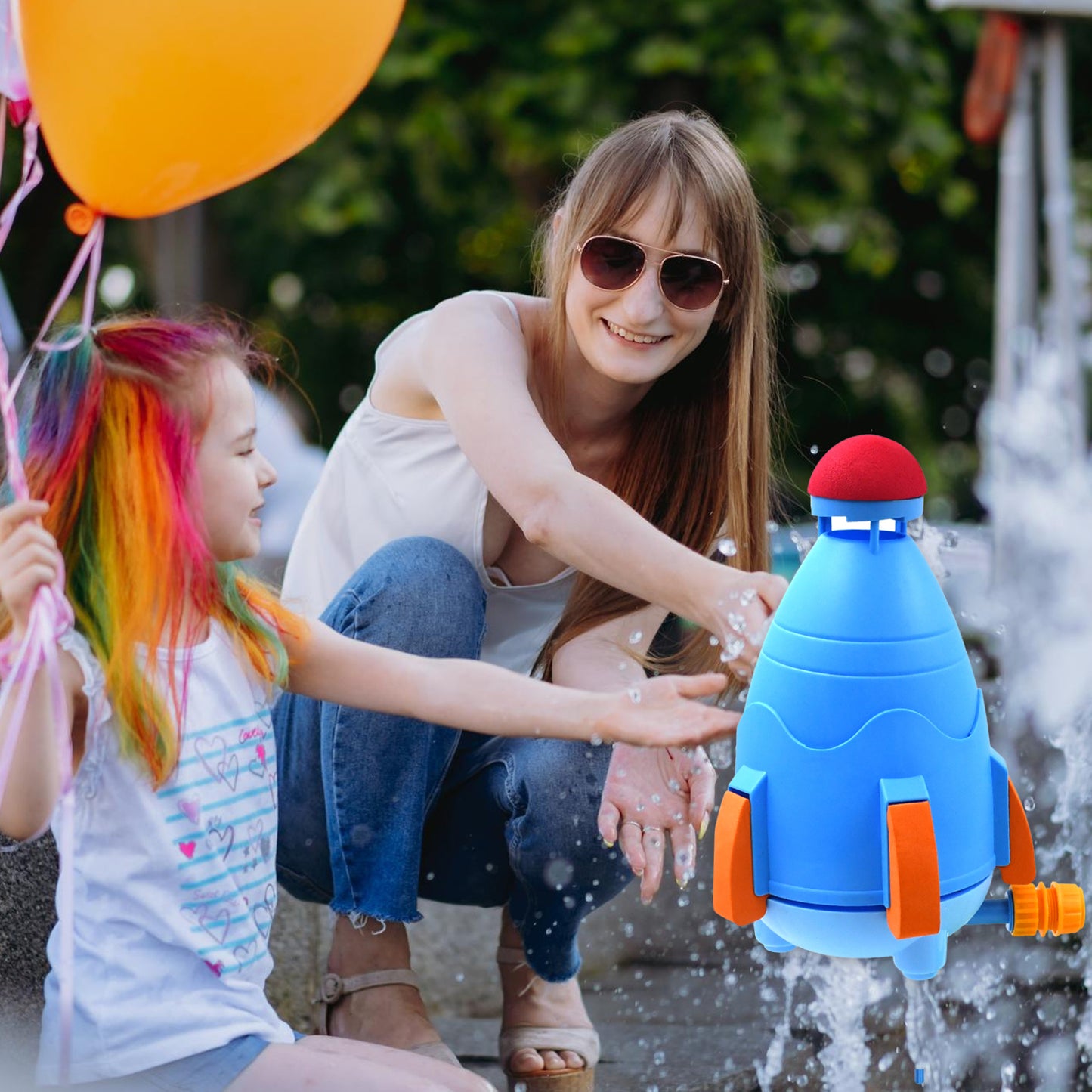 Sprinkler Rocket Launcher Summer Toys For Kids (1 Set) - Springkart 