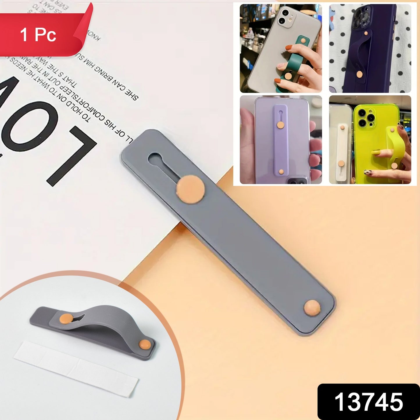 Phone Loop Finger Holder Phone Grip Straps Silicone Phone Finger Strap (1 Pc) - Springkart 