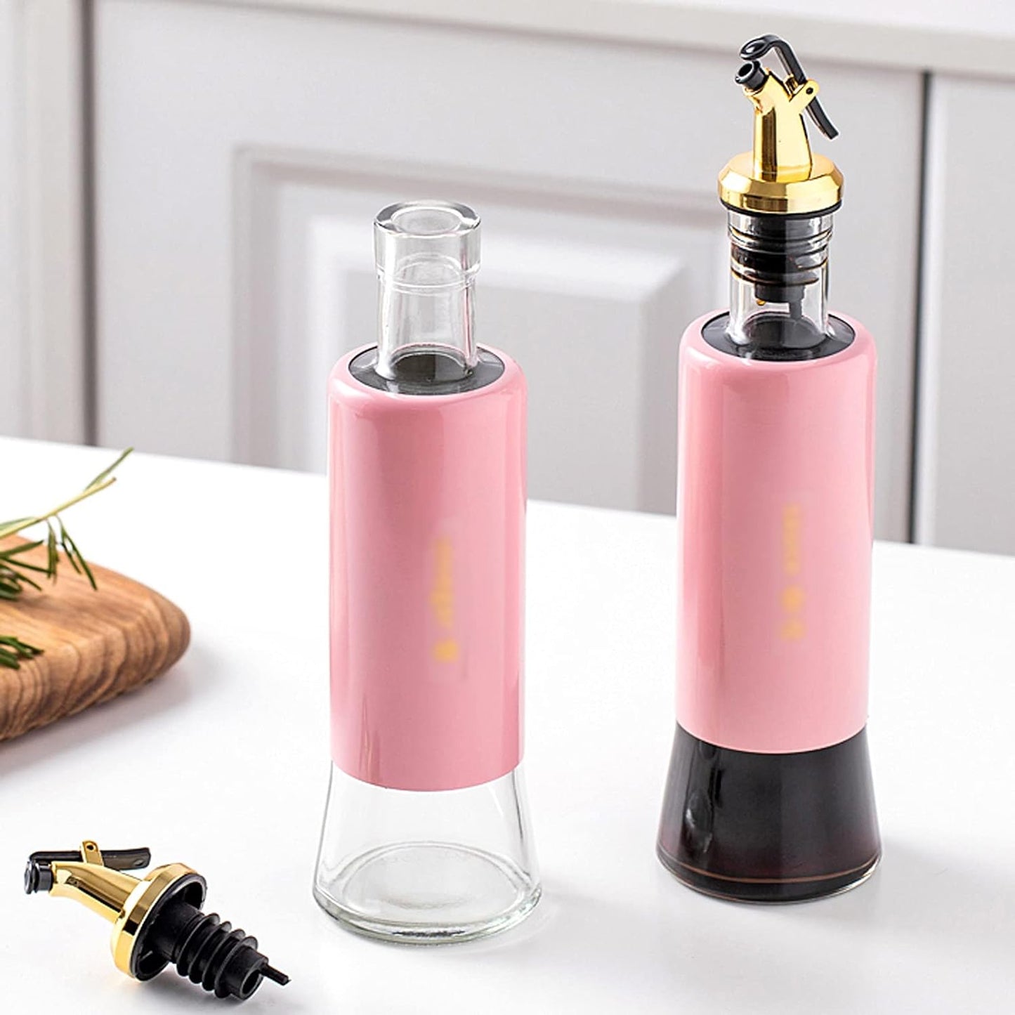 5526 300 Ml Olive Oil Dispenser Bottle Leakproof Condiment Glass Container Non- Drip Spout Soy Sauce Vinegar Cruet Bottle For Kitchen Cooking Bbq Fry For Kicthen Home (300 Ml) - Springkart 
