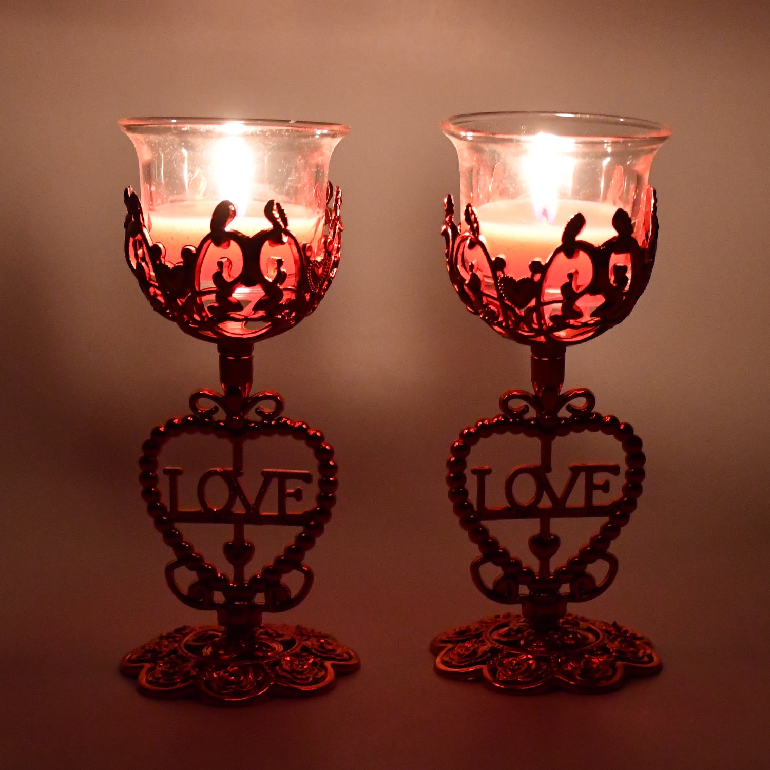 Tea Lights Holder Candle Stand (2 Pc Set) - Springkart 