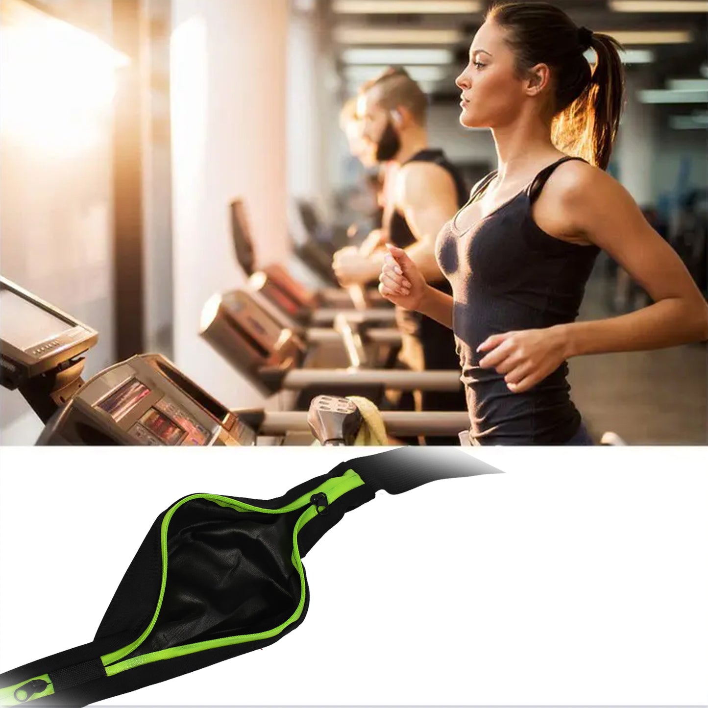 6202 Running Hiking Jogging Walking Reflective Waterproof Waist Bag Compatible Belt Bag - Springkart 