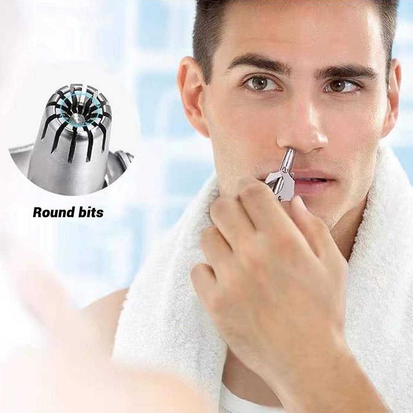 Stainless Steel Painless Nose Hair Remover (1 Pc) - Springkart 