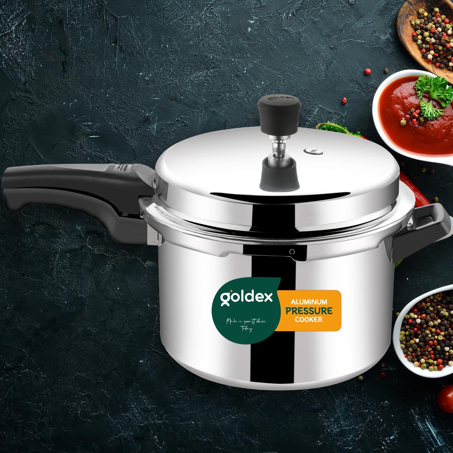 Aluminium Classic Goldex Pressure Cookers With Outer Lid (7.5 Litres) - Springkart 