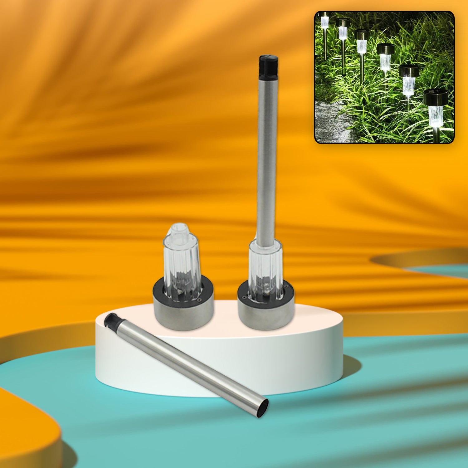 9200 Solar Panel Led Spike Spot Light Landscape Garden Yard Path Lawn Outdors Solar Lamps Waterproof Outdoor Decorative Landscape Lights For Garden Patio Yard Walkway (2 Pc Set) - Springkart 