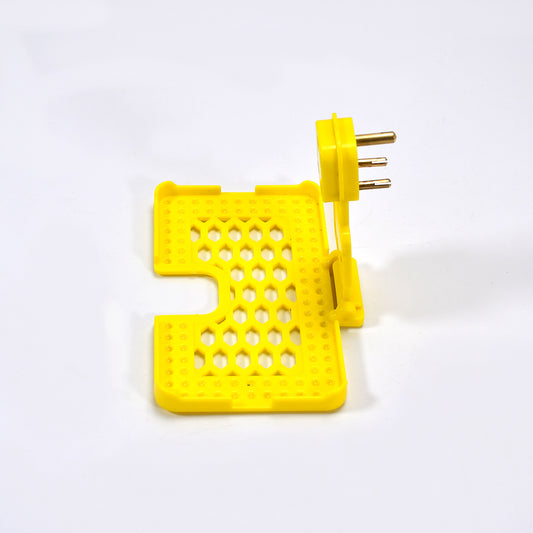 6498 Multi-purpose Wall Holder Stand For Charging Mobile Just Fit In Socket And Hang (Yellow) - Springkart 