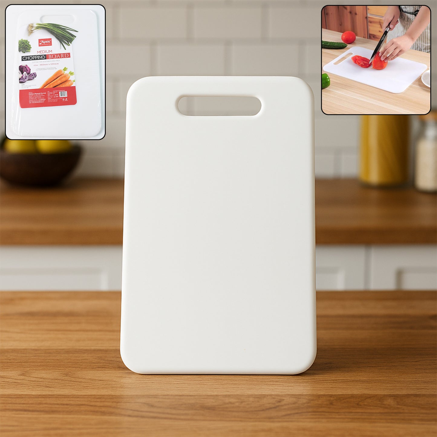 Apex Medium Plastic Chopping Board (3623 Cm  1 Pc)