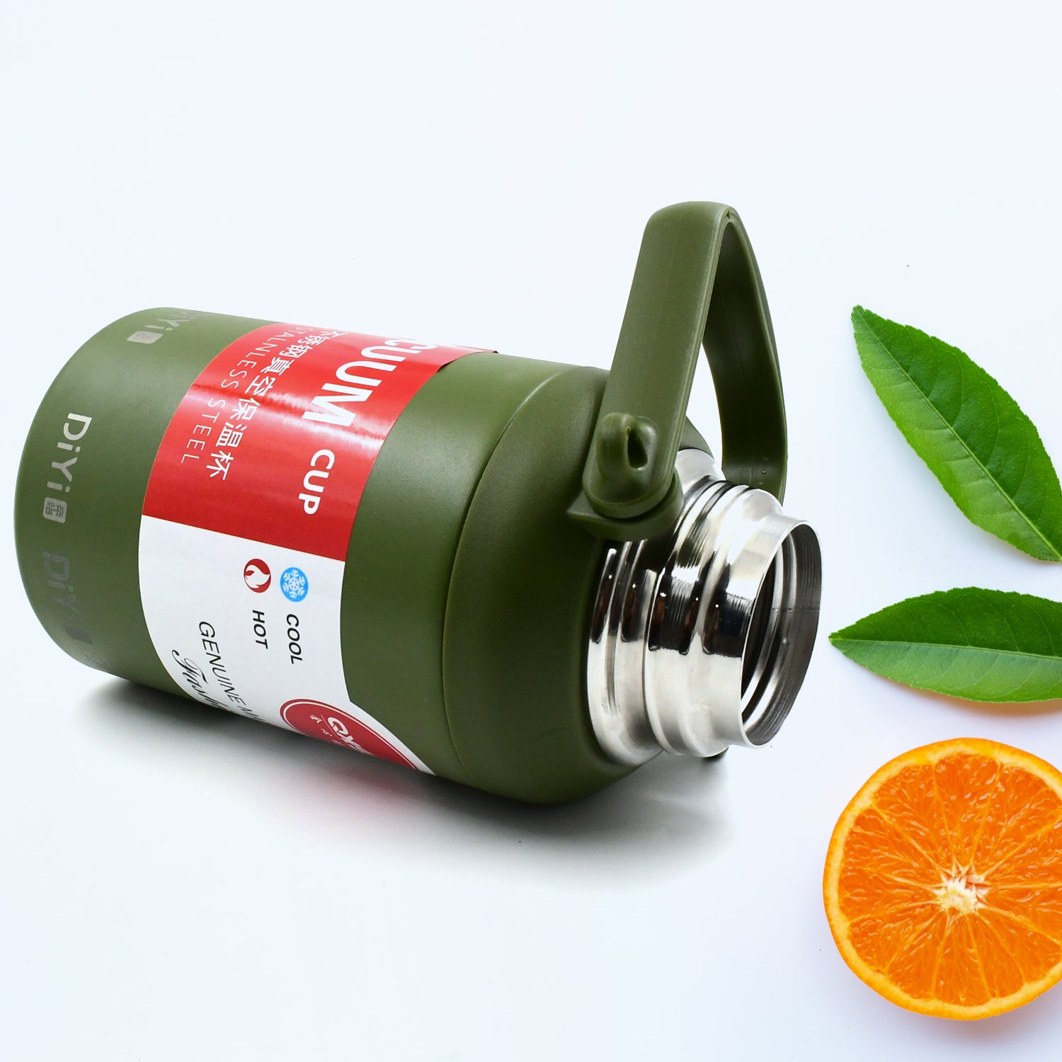 13041 Stainless Steel Vacuum Insulated Water Bottle Cup Leak Proof Flask For Tea Coffee Reusable Water Bottle With Hanging Strap Bottle For Hot Cold Drinks Wide Mouth Water Flask (900 Ml Mix Color) - Springkart 