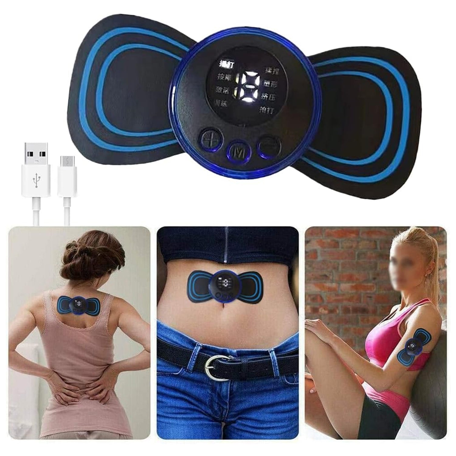 6204 Portable Usb Neck Massager Electric Neck Massager Automatic Massage Enhancer Mini Cervical Massager Ems Lymphatic Drainage Massage With Cable - Springkart 