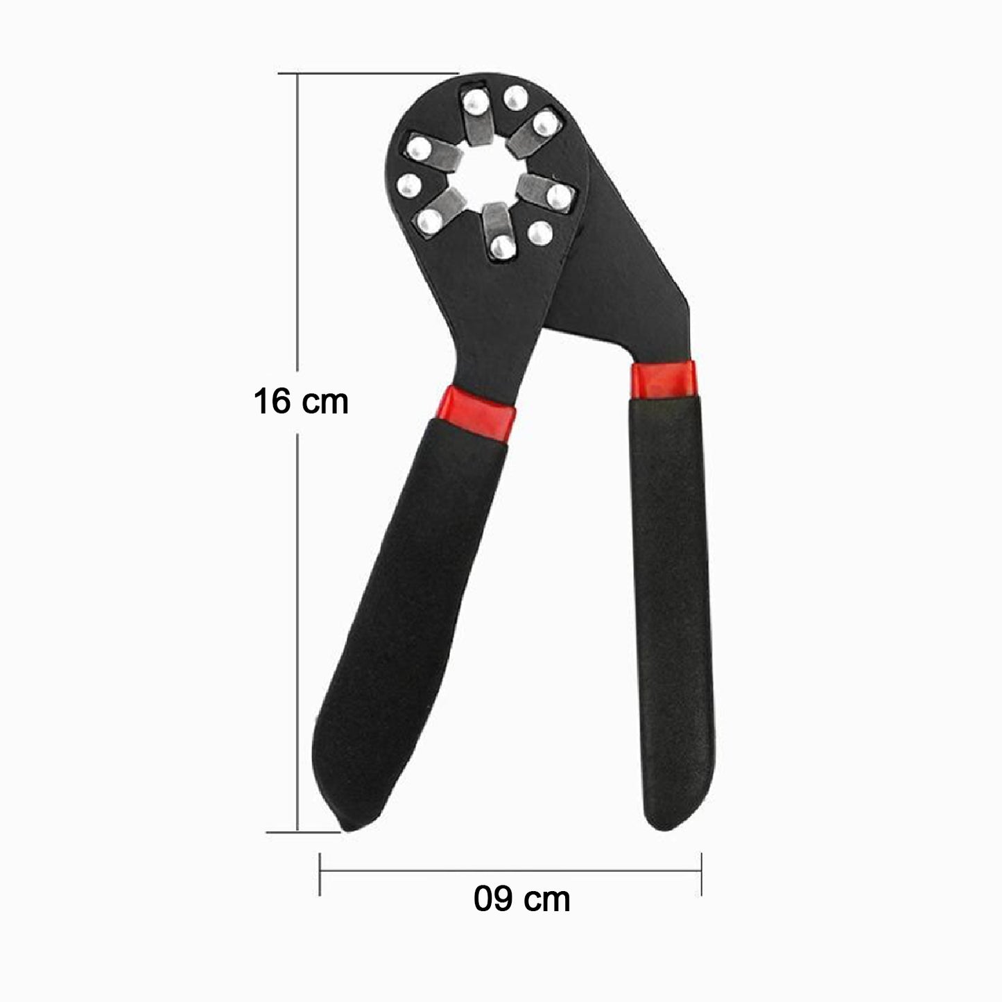 9062 Multi-function Hexagon Universal Wrench Adjustable Bionic Plier Spanner Repair Hand Tool (Small) Single Sided Bionic Wrench Household Repairing Wrench Hand Tool