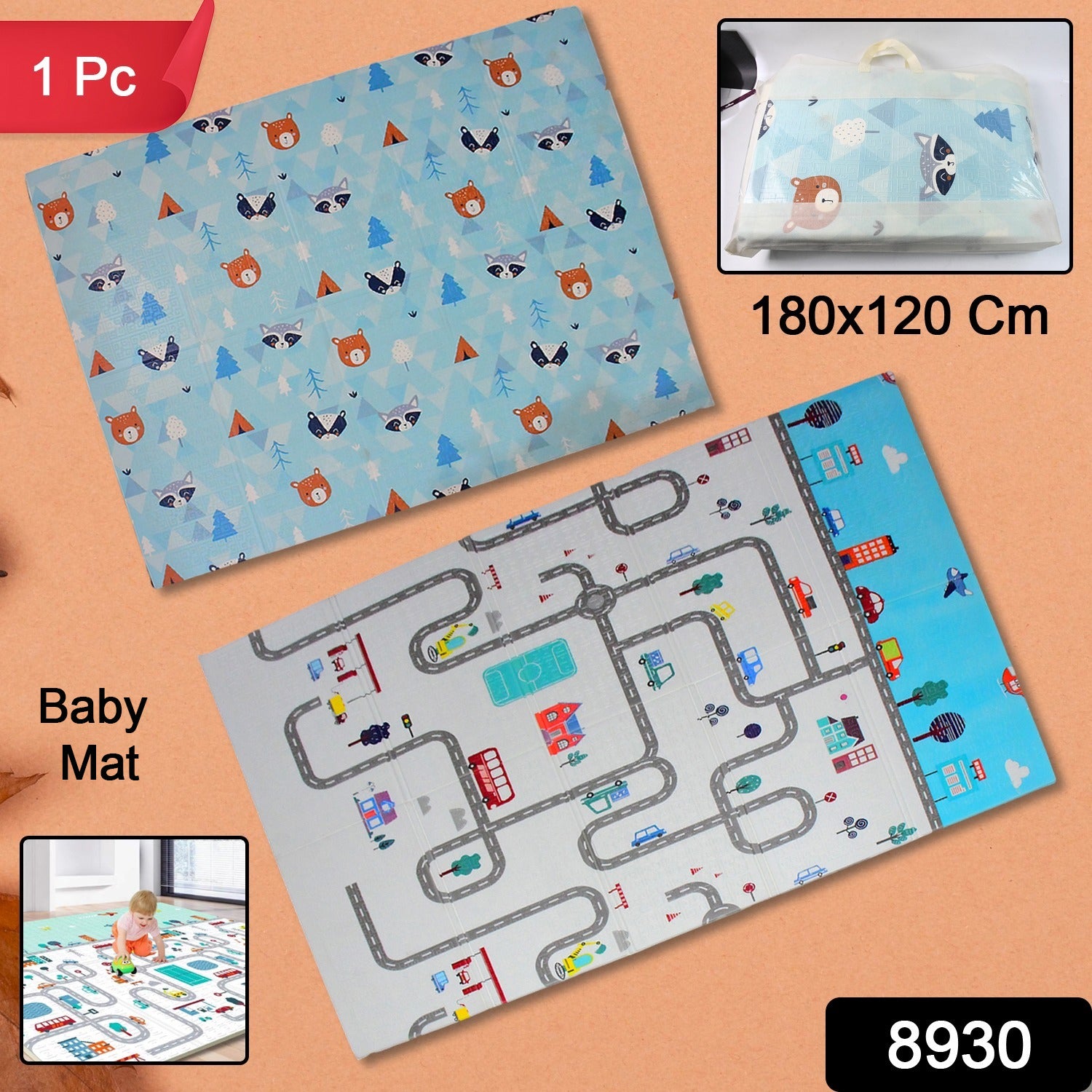 Baby Play Mat Foam Play Mat For Baby Floor Play Baby Crawling Mat (180x120 Cm 1 Pc) - Springkart 