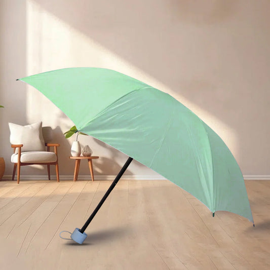 8564 3 Fold Manual Open Umbrella Windproof Sunproof Rainproof With Sturdy Steel Shaft Easy To Hold Carry Umbrella For Women Men Kids (1 Pc) - Springkart 