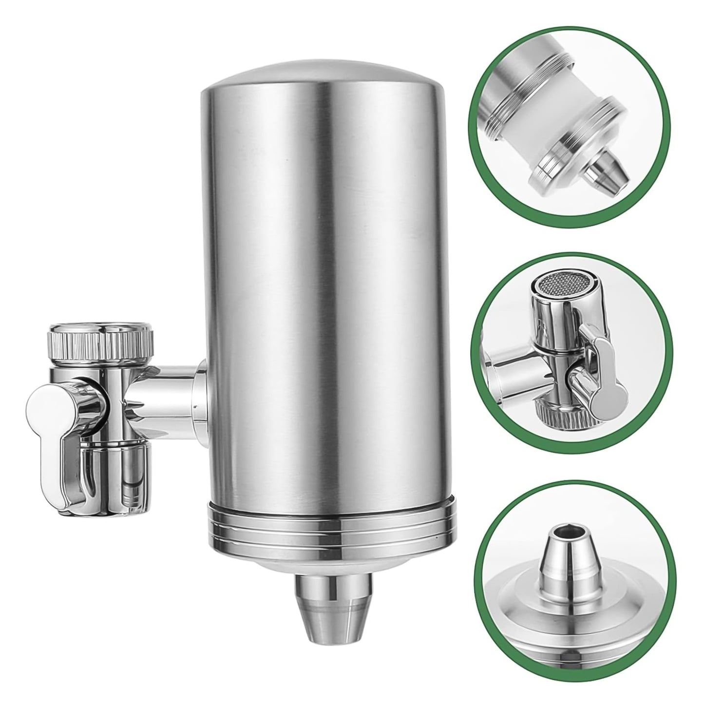 304 Stainless Steel Faucet Mount Water Filter Water Purifier (1 Set) - Springkart 