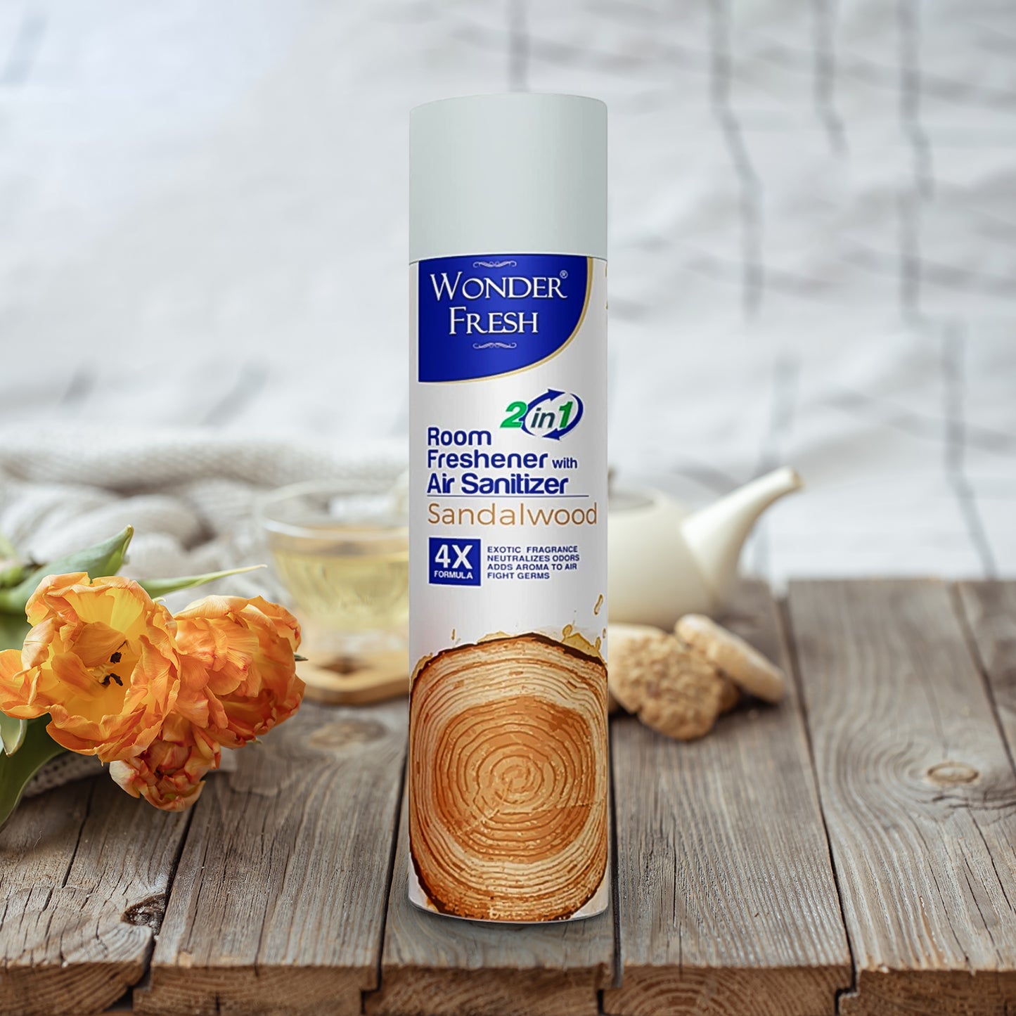 Fresh Air Freshener Spray Sandalwood Fragrance Long Lasting Fragrance For Home Office (Mix Fragrance 125 Gm) - Springkart 