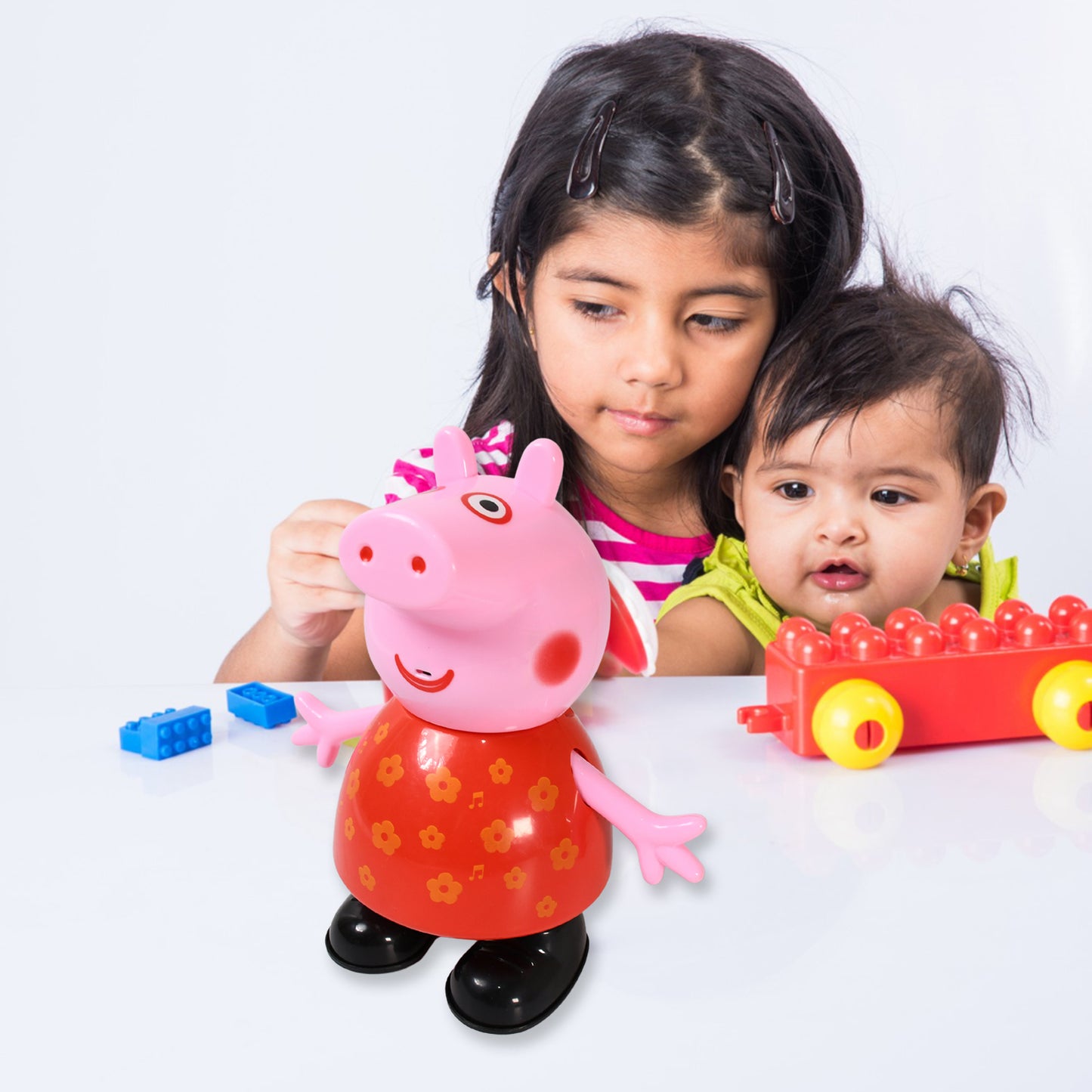 17926 Pig Children Play Toy Pretend Play Toy Fun Gift For Kids Movable Hands Legs Pig Pretend Play Toy Set For Kids Children With Soft Rubber Material (1 Pc Battery Not Included) - Springkart 