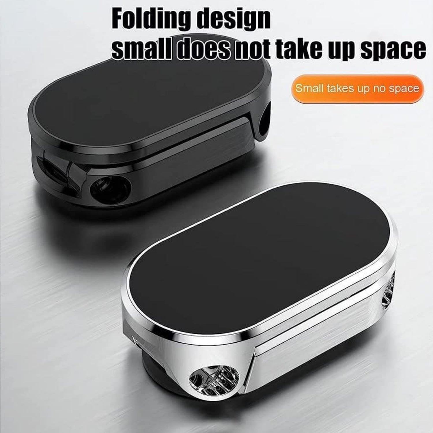 6102 360 Degree Rotating Magnetic Car Phone Holder Metal Folding Car Phone Holder New Alloy Folding Magnetic Car Phone Holder (Pack Of 1) - Springkart 