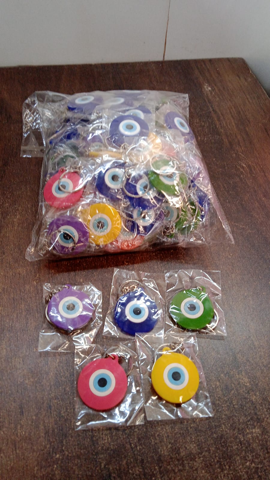Evil Eye Rubber Silicone Keychain (1 Pc Mix Color) - Springkart 