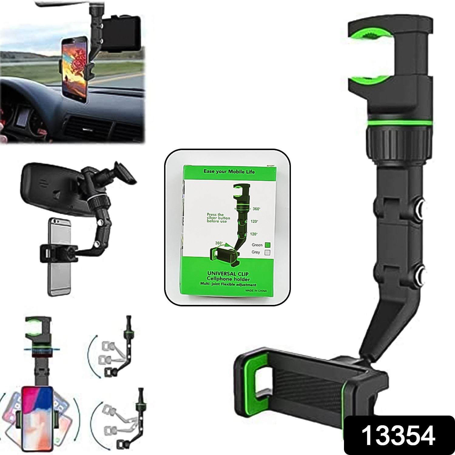 Multifunctional Car Rear View 360 Rotatable Mobile Holder - Springkart 