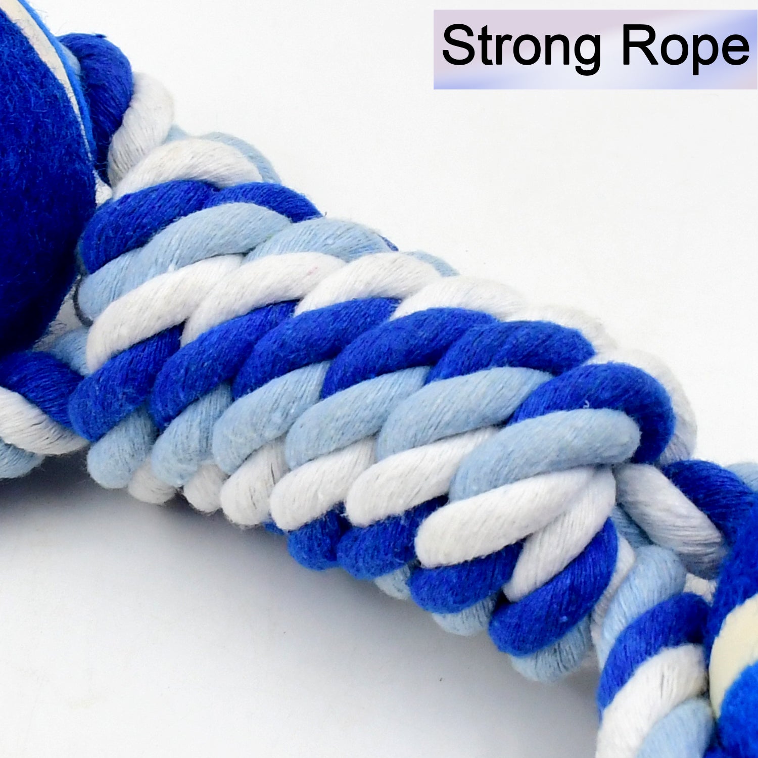 Durable Cotton Rope Dog Toy Two-way Ball Design (1 Pc) - Springkart 