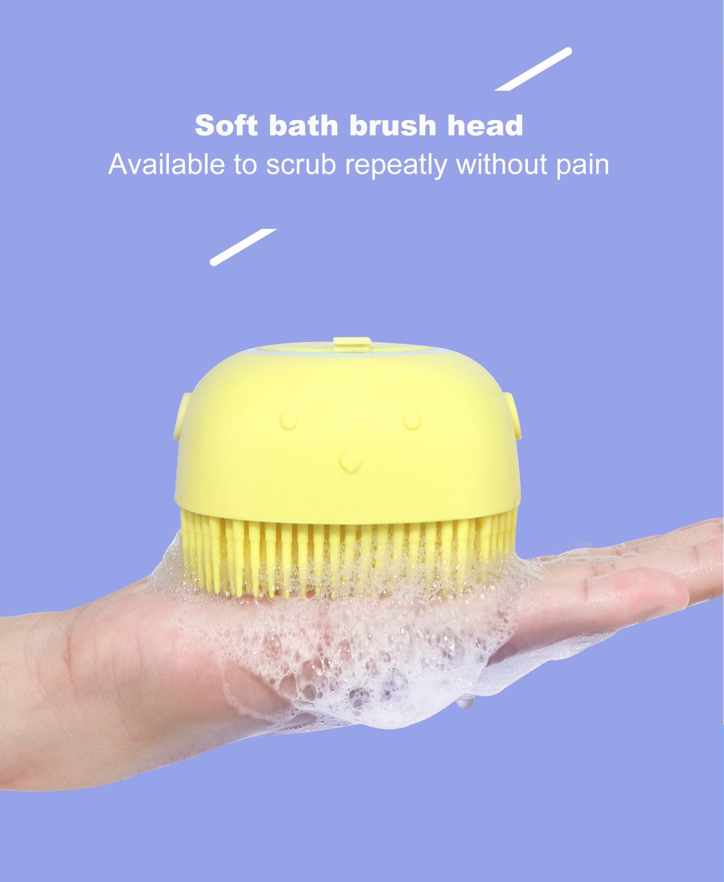 1348b Silicone Massage Bath Body Brush With Shampoo Dispenser - Springkart 