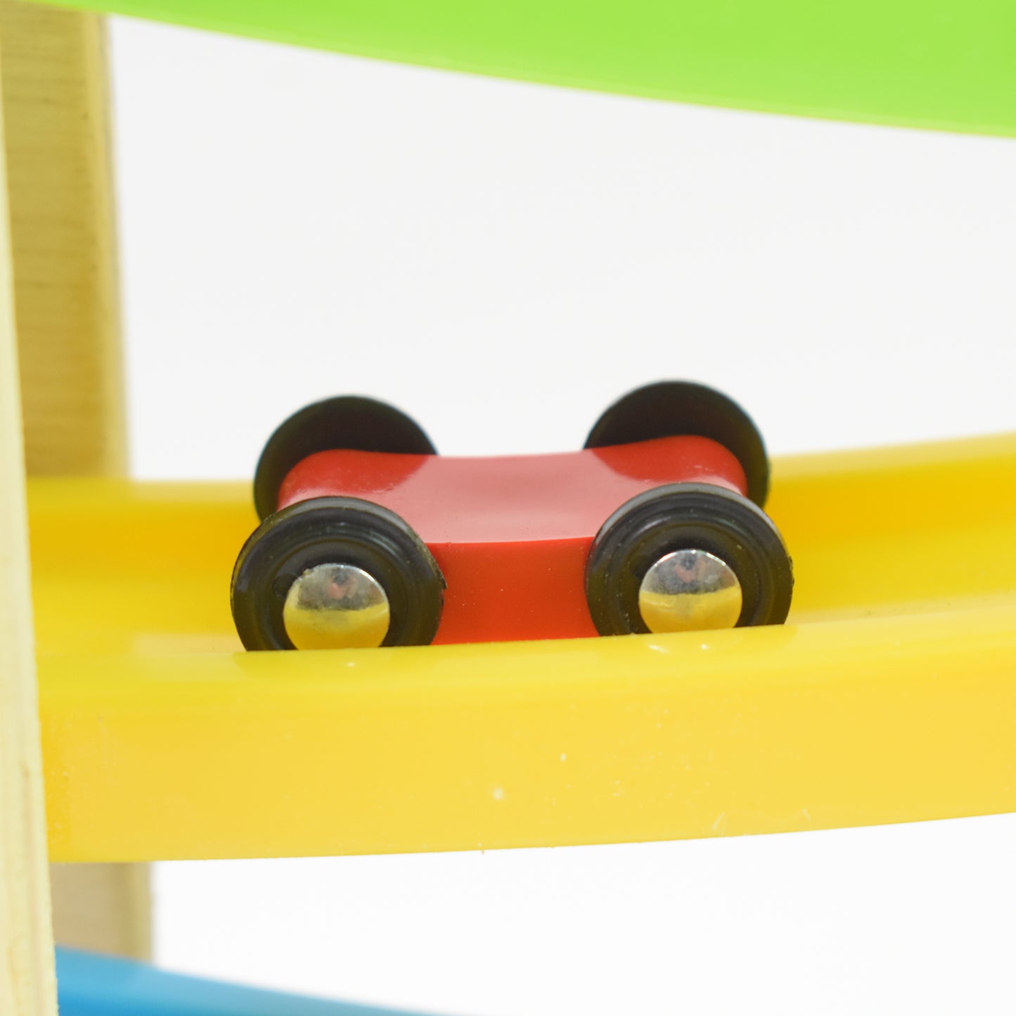 Car Racer Track Play Set Wooden Click Clack Toys With 4 Mini Racers (1 Set) - Springkart 