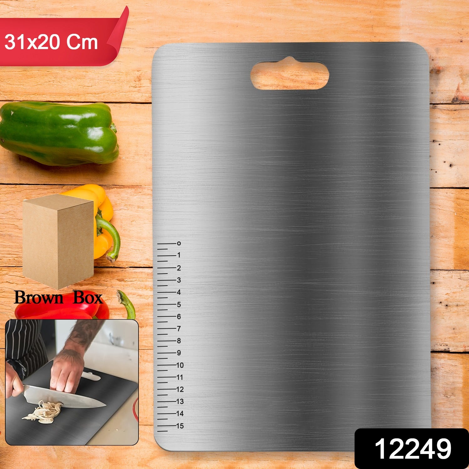 Stainless Steel Vegetable Fruit Cutting Chopping Board (3120 Cm 1 Pc) - Springkart 