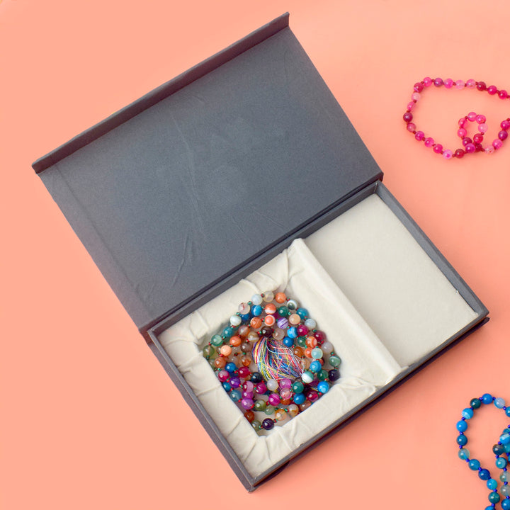 Premium Hakik Jap Mala Crystal Multicolor