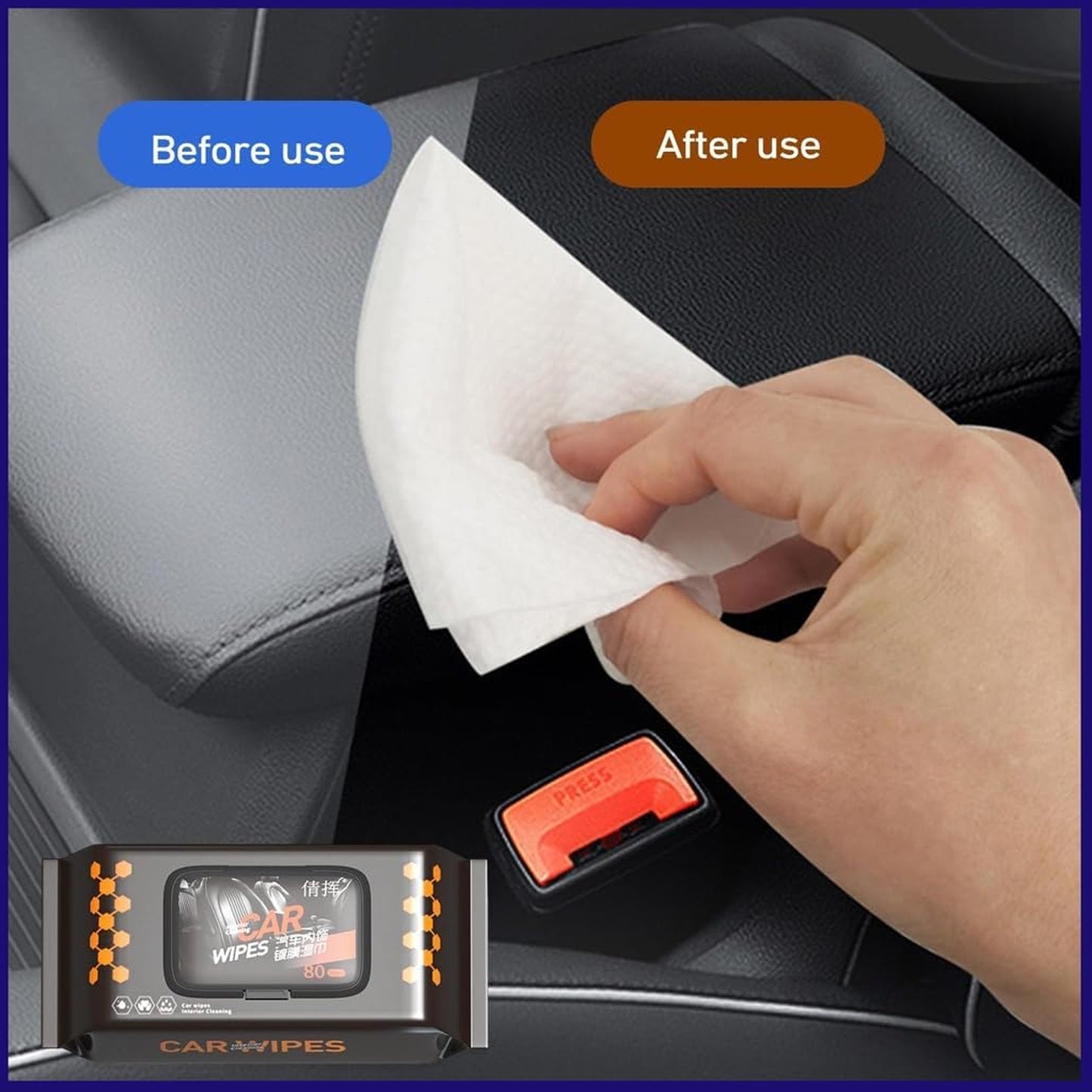 Car Dashboard Scratch Remover Tissue (80 Pcs Set)