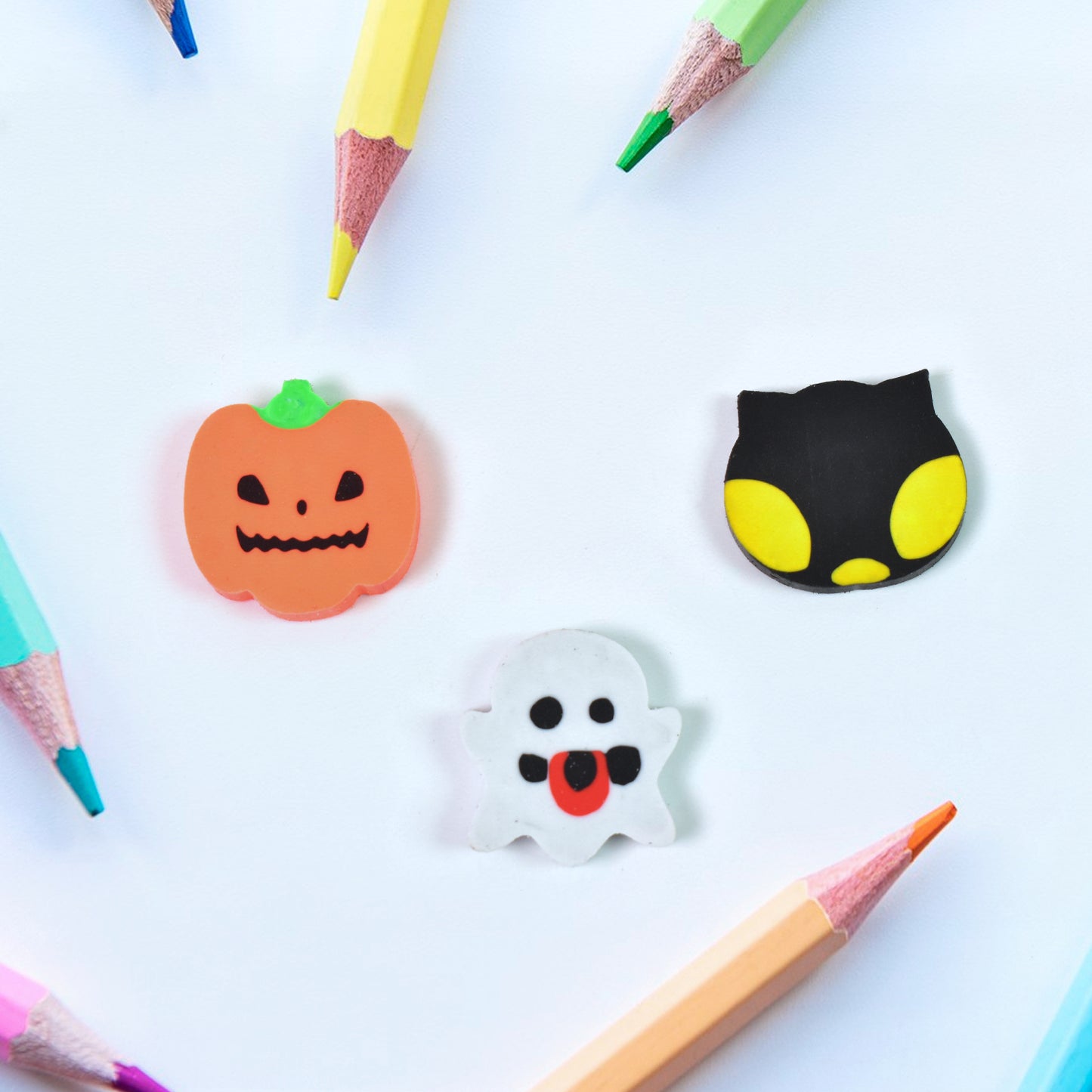 Cartoon Shape Eraser Rubber (1 Pc Mix Colour Design) - Springkart 