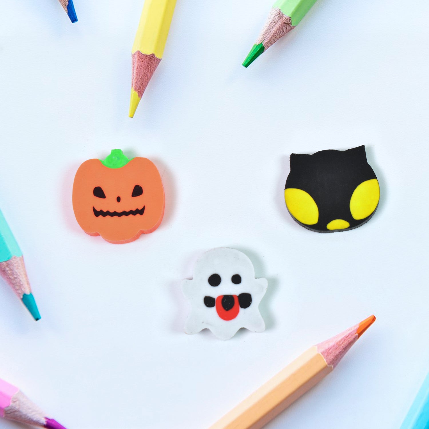 Cartoon Shape Eraser Rubber (1 Pc Mix Colour Design) - Springkart 