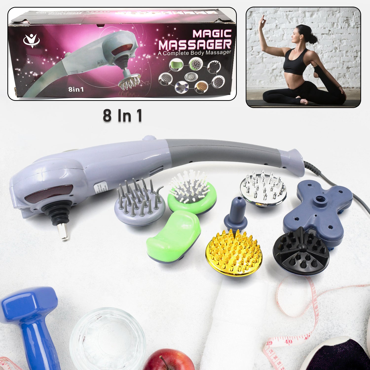 Electric 8 In 1 Full Body Massager Magic Massager (1 Set) - Springkart 