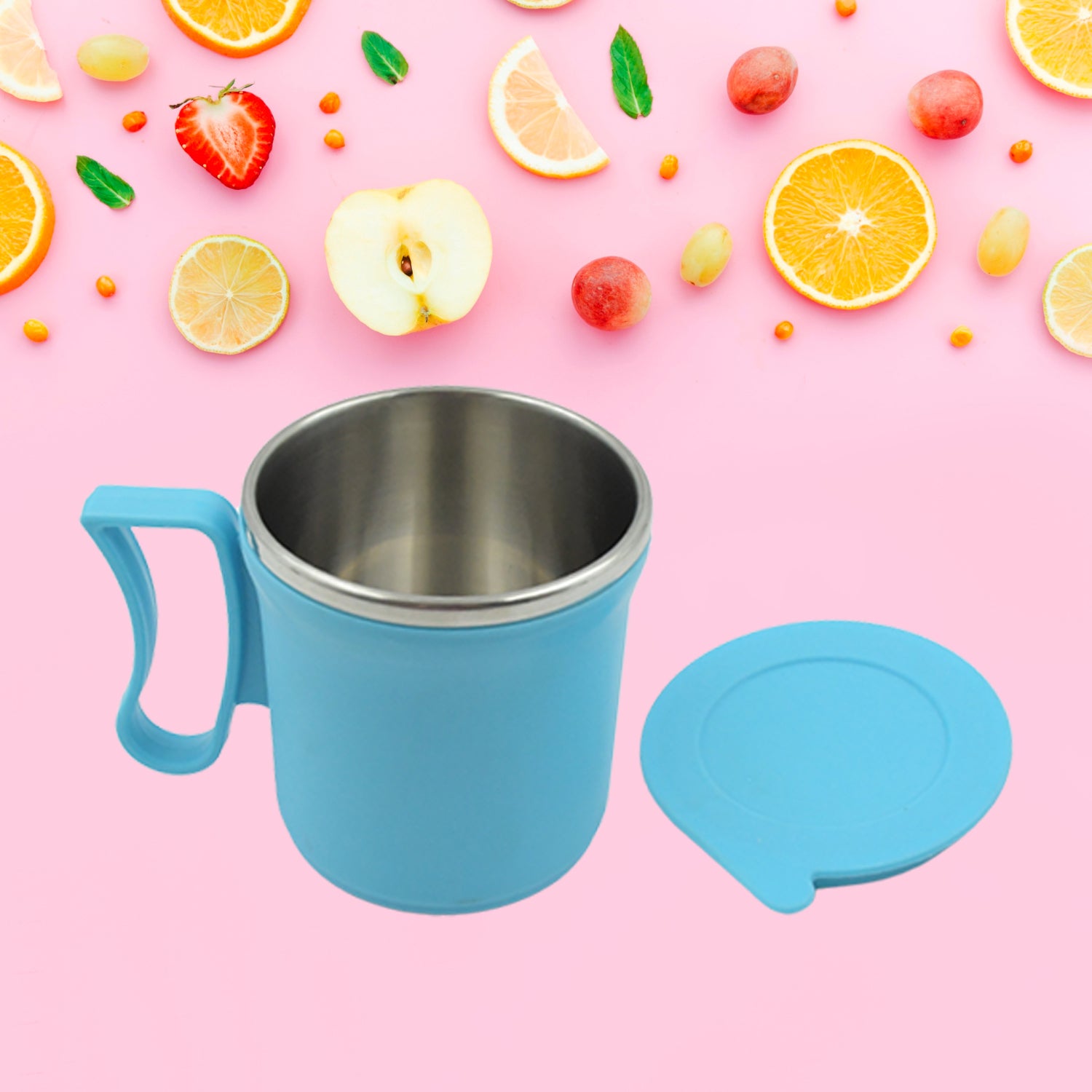 Stainless Steel Lid Cover Hot Coffeetea Mug Hot Insulated Double Wall Stainless Steel Coffee And Milk Cup With Lid - Coffee Cup Approx 250 Ml 300 Ml ( 1 Pc Mix Color) - Springkart 
