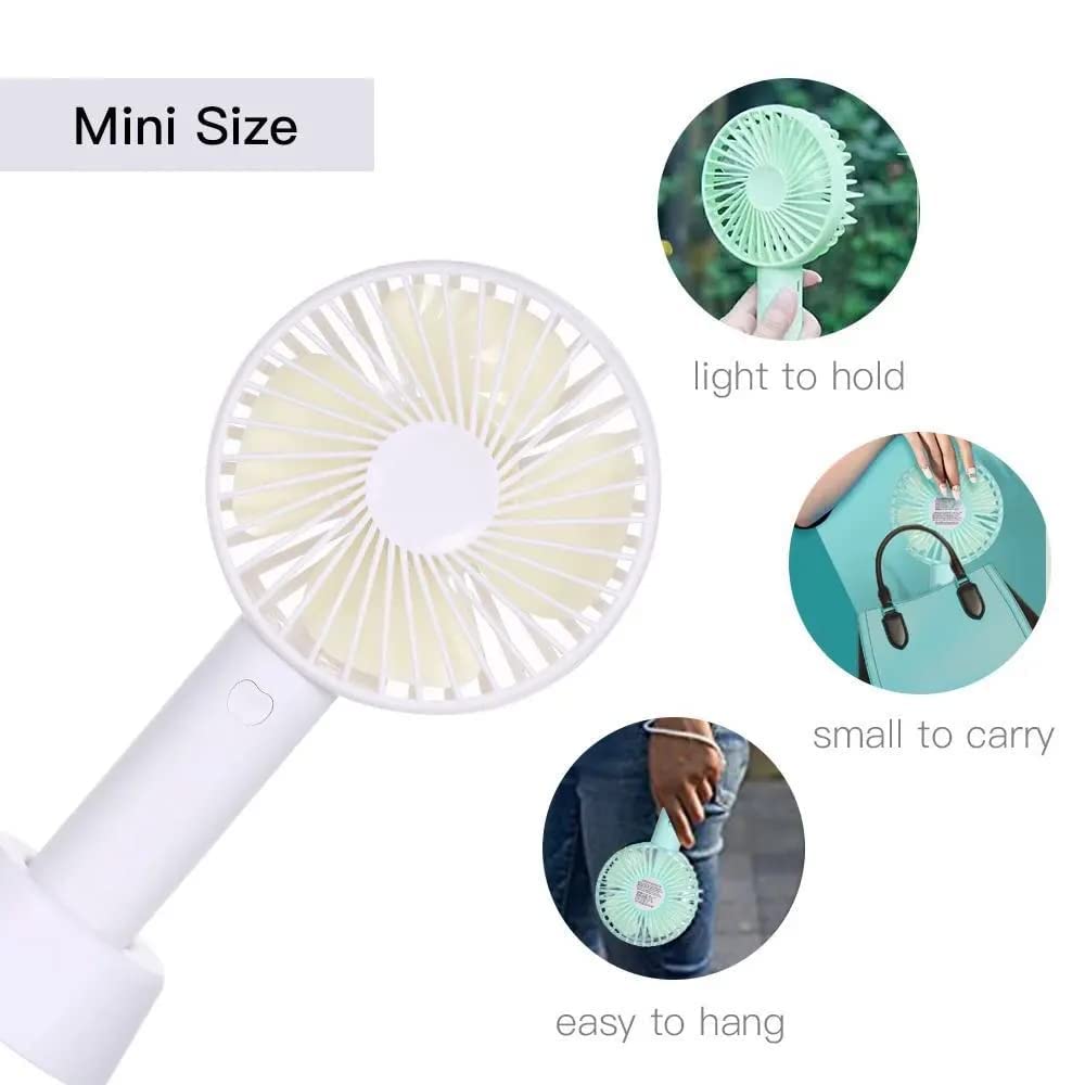 Portable Classic Hand Fan - 3-Speed Table Fan for Personal Desk, Suitable for Office, School, and Home Use (Battery Not Included) - Springkart 